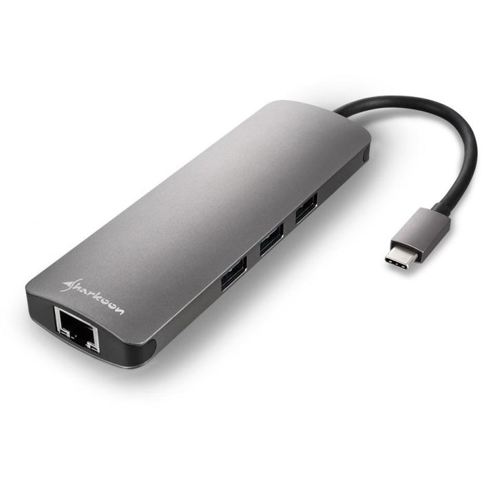 Sharkoon USB 3.0 Type C Combo Adapter (dunkelgrau) 1