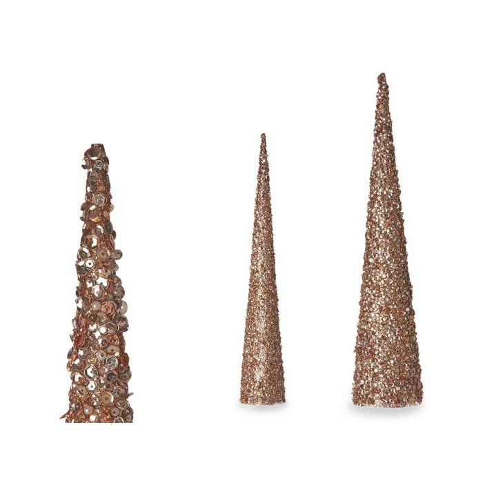 Set 2 Conos Navidad Lentejuelas Oro Krist+ 9.5x60x9.5 cm (4 Unidades) Set 2 Conos Navidad Lentejuelas Oro Krist+ 9.5x60x9.5 cm (4 Unidades)