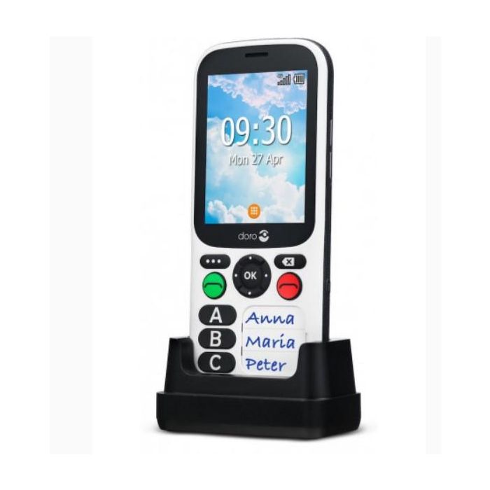 Doro 780X Teléfono Móvil Negro/Blanco Fácil de Usar con Botón de Alerta, GPS y Detección de Caídas para Mayores 3