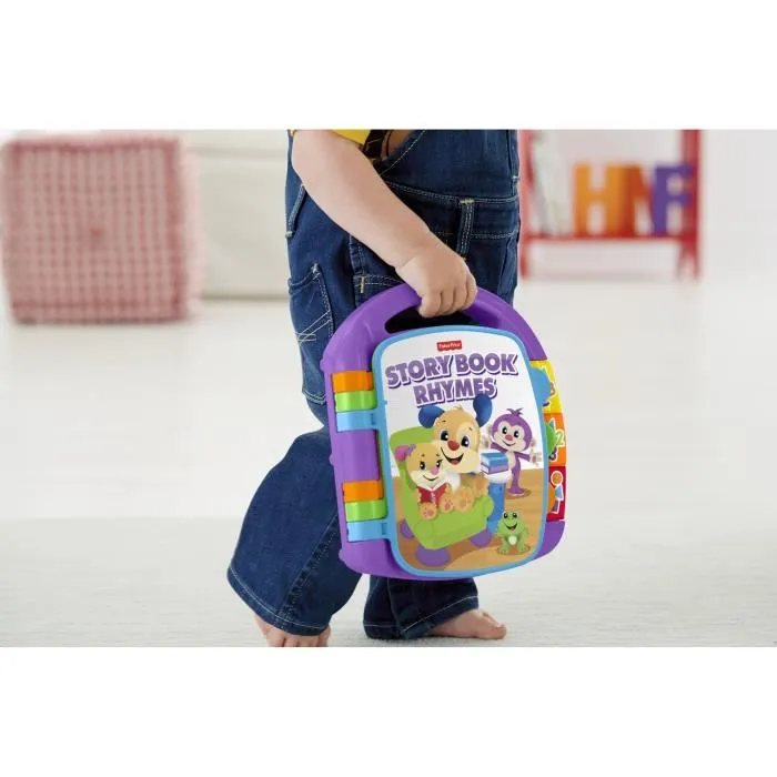 Fisher Price Libro interactivo de perritos infantiles para bebés - Aprende letras, números y palabras - 6 meses y + 3