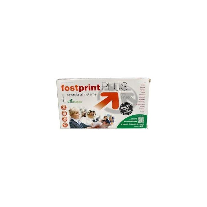 Fost Print Plus Soria Natural 20 Viales: Disminuye Cansancio y Fatiga, Mejora Rendimiento Intelectual con Vitaminas B