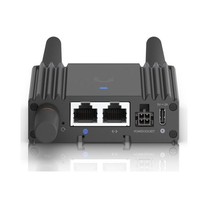 Ubiquiti UniFi UMR-Ultra Router Móvil 4G LTE con WiFi 2.4GHz, 2 Puertos Ethernet, USB-C, para Instalación en Pared/DIN