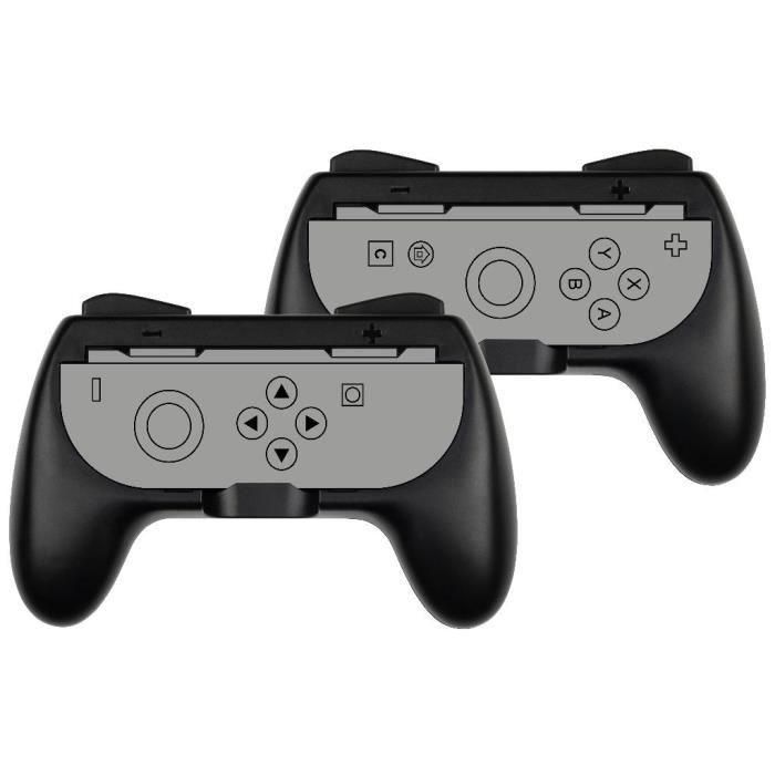 Par de soportes para Joy-Con - KONIX - Nintendo Switch 2 - Forma clásica del mando - Negro Par de soportes para Joy-Con - KONIX - Nintendo Switch 2 - Forma clásica del mando - Negro