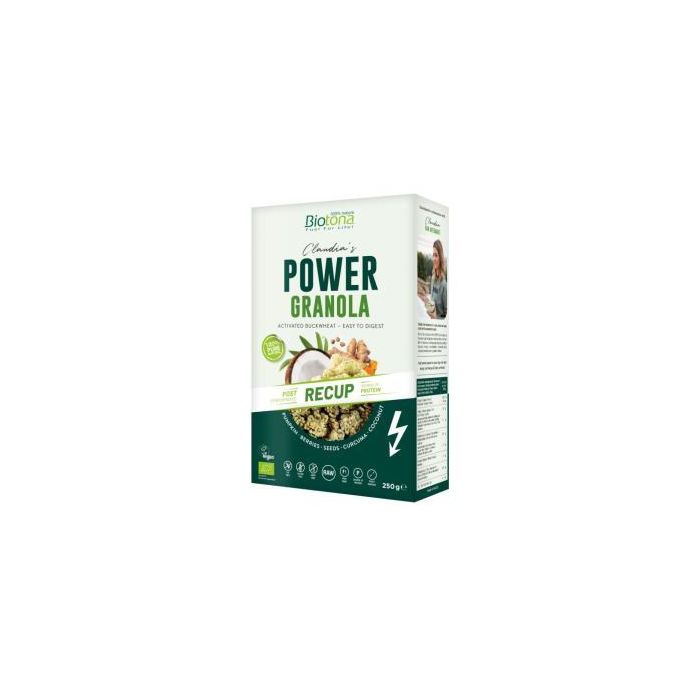 BIOTONA Power Granola Recup Muesli Bio Vegano 250g - Recuperación Muscular y Energía