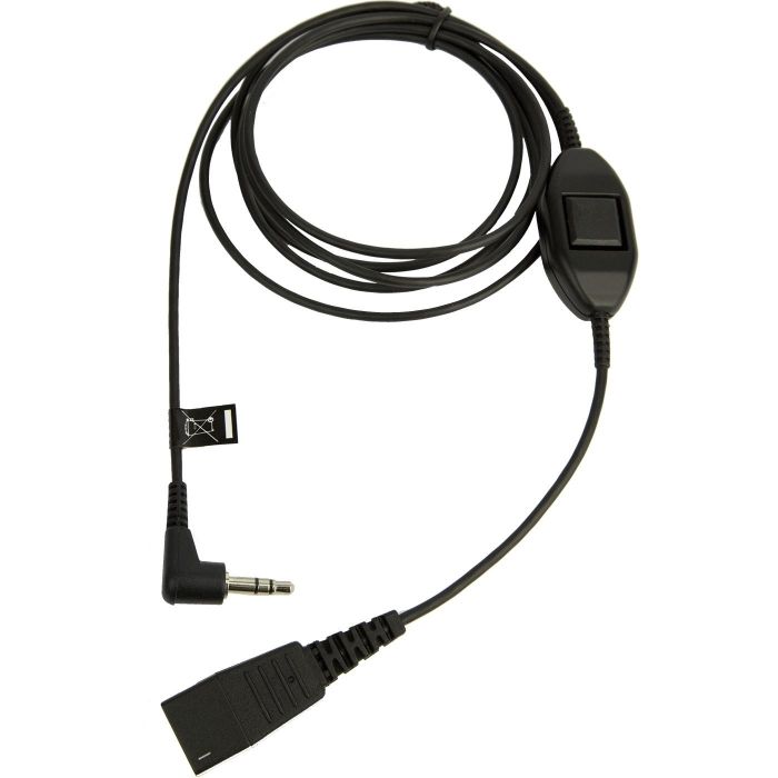 Jabra 8735-019 - Cable de Conexión QD a Jack 3.5mm Macho, 0.5m, Negro