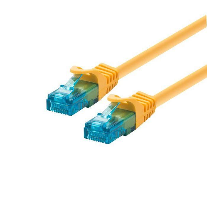 LOGON PROFESSIONAL Cable Patch Ethernet Cat.5e UTP de 10 Metros Amarillo - Conectores RJ45 Sin Apantallamiento