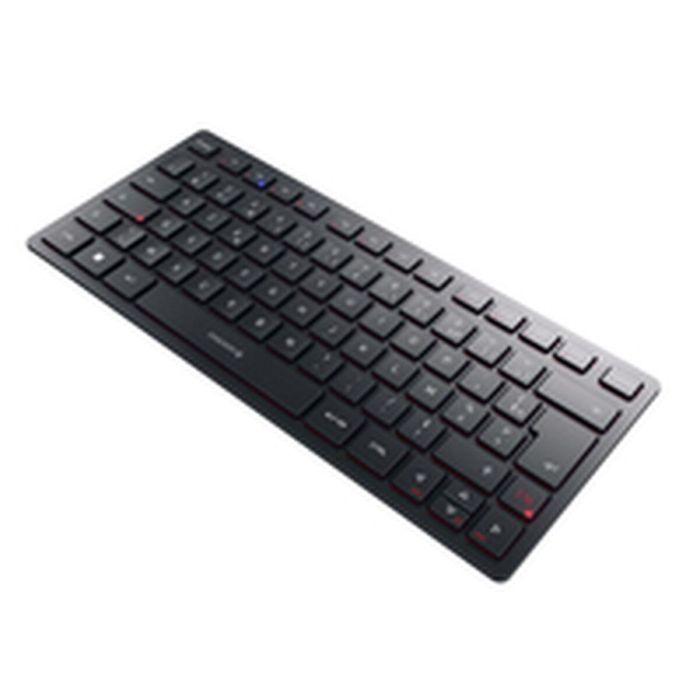 Cherry KW 9200 MINI Teclado Compacto Inalambrico 2.4GHz, Bluetooth 5.0 y con Cable Recargable Negro