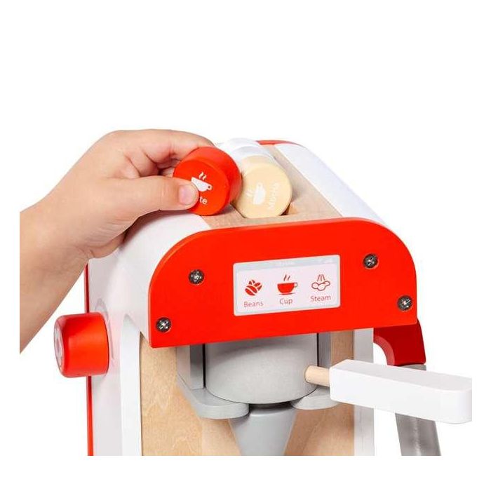 Molto Máquina de café de madera con 8 accesorios para niños 4