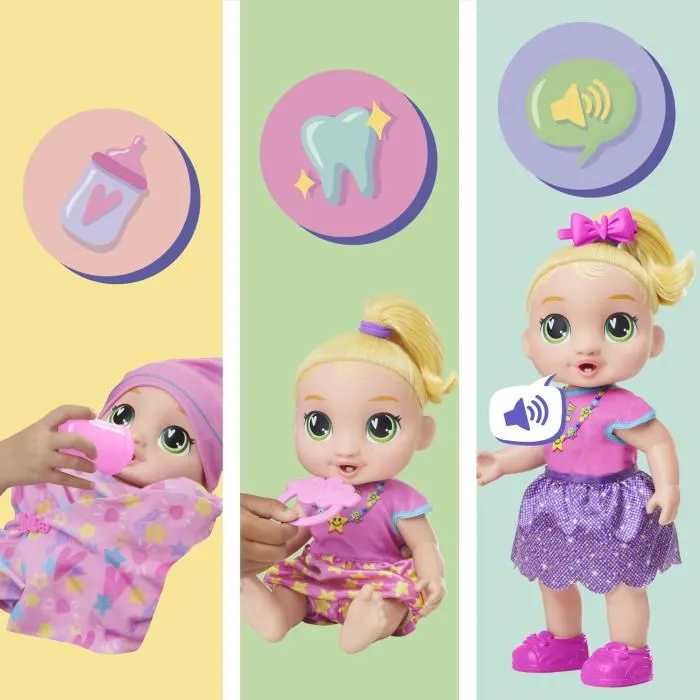 Hasbro Muñeca interactiva Baby Alive Baby Grows LaLa GooGoo HASG14445X0, más de 75 sonidos y frases, para niños de 3 años en adelante 2