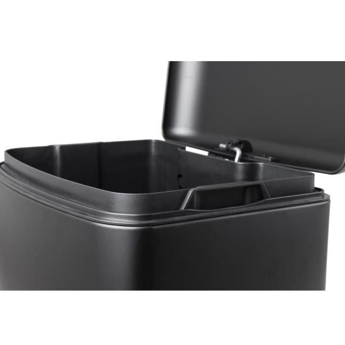 Kitchen Move GREENWICH Papelera con pedal para cocina 40L Acero Inoxidable Negro Mate Rectangular 3 Kitchen Move GREENWICH Papelera con pedal para cocina 40L Acero Inoxidable Negro Mate Rectangular 3