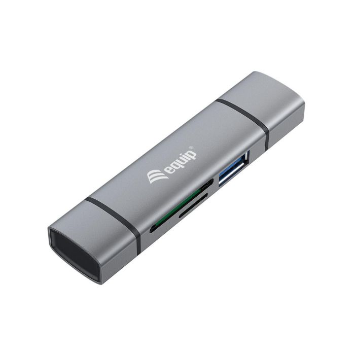 EQUIP LECTOR DE TARJETAS EXTERNO USB 3.0 DOBLE CONEXION USB & USB-C OTG 3 EQUIP LECTOR DE TARJETAS EXTERNO USB 3.0 DOBLE CONEXION USB & USB-C OTG 3