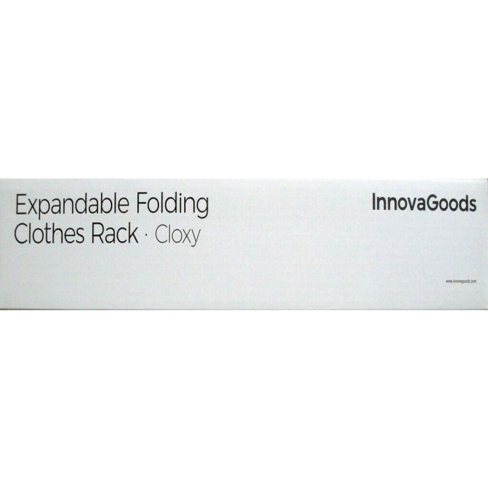 Tendedero Metálico Plegable y Extensible con 3 Alturas Cloxy InnovaGoods 11 barras 12 Tendedero Metálico Plegable y Extensible con 3 Alturas Cloxy InnovaGoods 11 barras 12