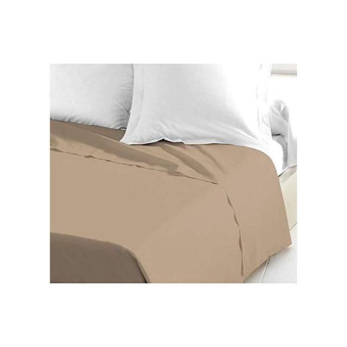 LOVELY HOME Sábana plana 100% algodón 180x290 cm beige 1 LOVELY HOME Sábana plana 100% algodón 180x290 cm beige 1