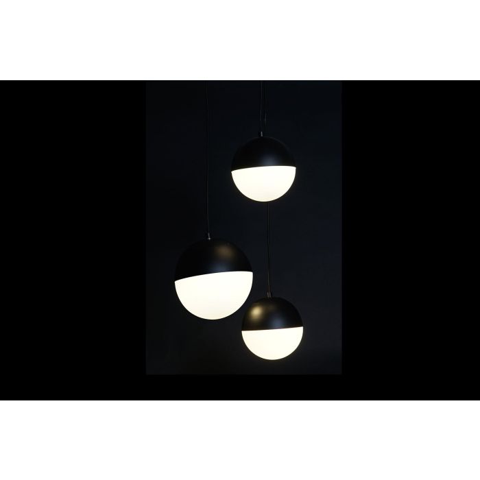 DKD Home Decor Lámpara de Techo Moderna 3 Bombillas E27 40W Metal y Cristal Negro y Blanco con Bolas 40x40x80 cm 1 DKD Home Decor Lámpara de Techo Moderna 3 Bombillas E27 40W Metal y Cristal Negro y Blanco con Bolas 40x40x80 cm 1