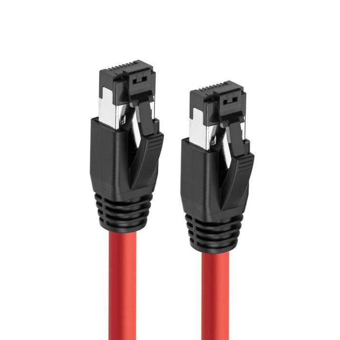 MicroConnect Cable de red blindado CAT8.1 S/FTP 0,50m Rojo LSZH AWG 24 1