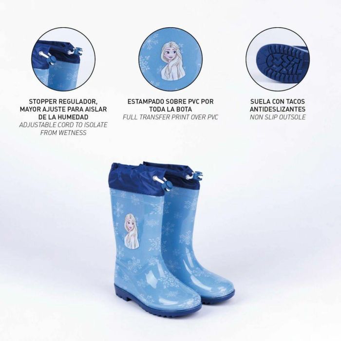 Botas de Agua Infantiles Frozen Azul 4 Botas de Agua Infantiles Frozen Azul 4