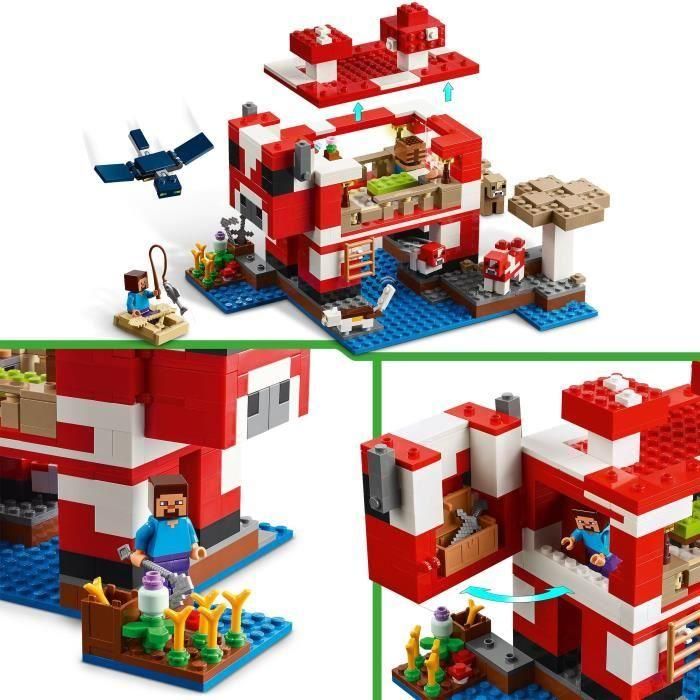 LEGO 21270 Minecraft La casa de los Mooshrooms juego de construcción para niñas 8+ años 2