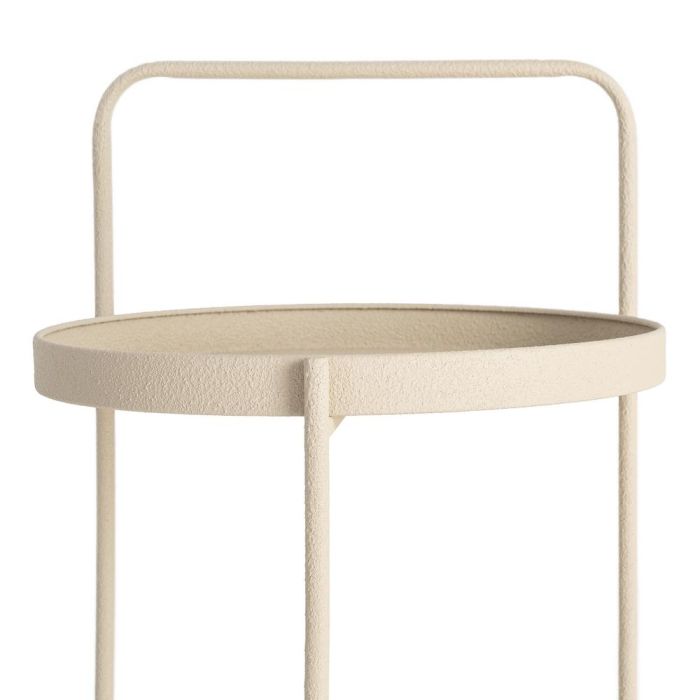 Mesita Beige Metal 36,50 X 36,50 X 66 cm