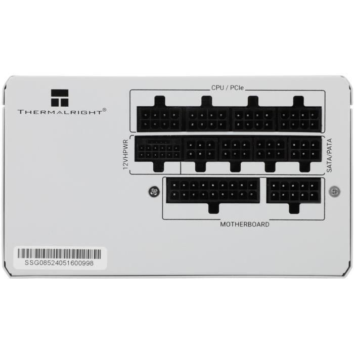 Fuente de alimentación modular para PC - THERMALRIGHT SG850-W - 80+ Gold - Blanco 1 Fuente de alimentación modular para PC - THERMALRIGHT SG850-W - 80+ Gold - Blanco 1