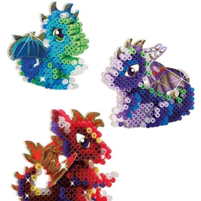 Cuentas para planchar - Dragones - SES CREATIVE - Crea 3 tipos de dragones en 3D. 3 Cuentas para planchar - Dragones - SES CREATIVE - Crea 3 tipos de dragones en 3D. 3