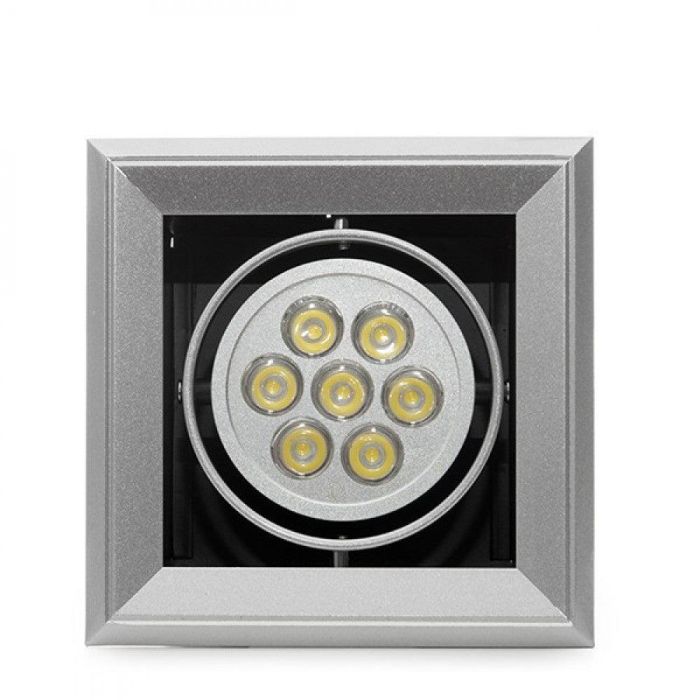 Foco Downlight LED Cuadrado Empotrable Orientable 7W 700Lm para Iluminación Comercial y Doméstica, 40.000H 2