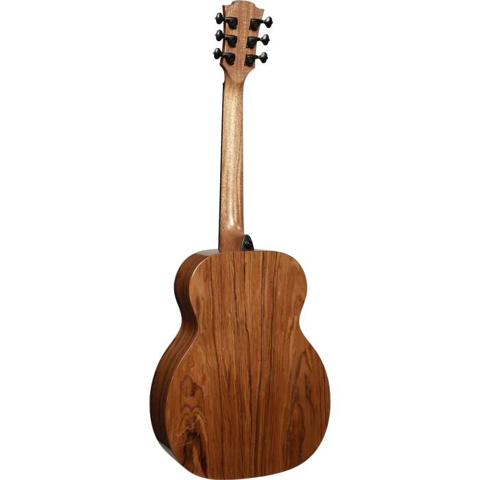 LAG Guitarra Acústica Travel A/E Blue Wave 2 Blue Wave Natural Cedro Macizo Palisandro 3