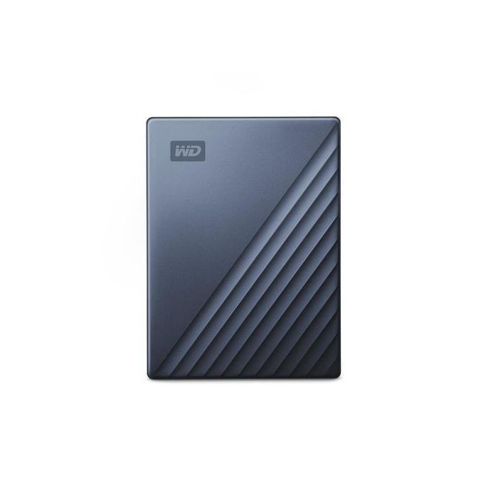 Western Digital My Passport Ultra Disco Duro Externo Portátil 2TB USB-C Cifrado Hardware Azul Negro para Windows/macOS