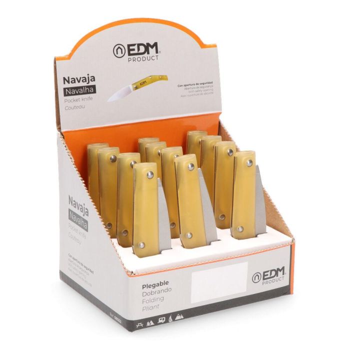 Edm Navaja Puigmal Profesional Plegable Acero Inoxidable Mango Plástico Marrón 159 mm 3