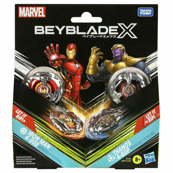Hasbro HASG0287ES0 Beyblade X Marvel Multipack Iron Man 4-80B vs. Thanos 4-60B, para 8+ años 6 Hasbro HASG0287ES0 Beyblade X Marvel Multipack Iron Man 4-80B vs. Thanos 4-60B, para 8+ años 6