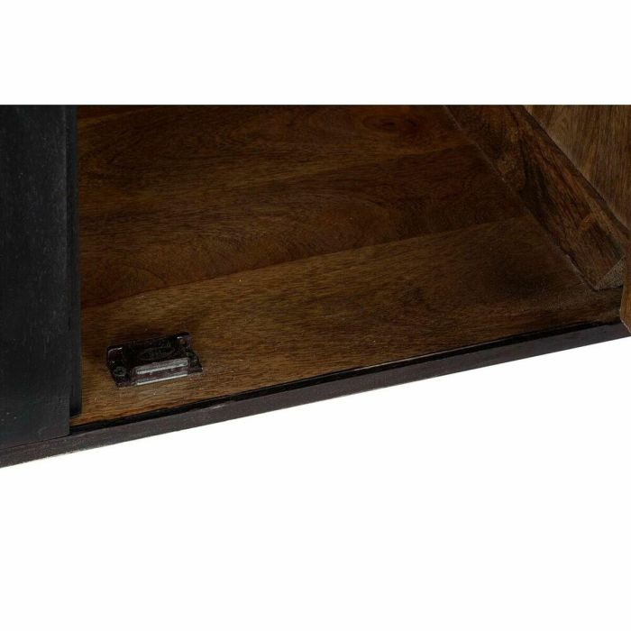DKD Home Decor Buffet Moderno Negro Natural de Mango y Ratán con 4 Puertas, 3 Estanterías y Desmontable, 150 x 40 x 78 cm 3