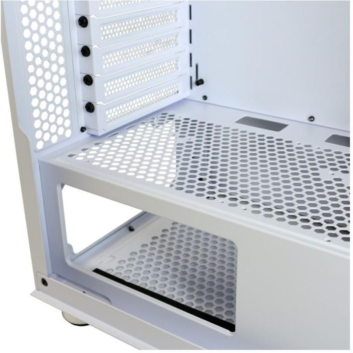 LC-Power 802W RGB Midi Tower PC Gaming Blanco, compatible ATX/Micro ATX/Mini-ITX, con RGB y Panel Vidrio Templado 5