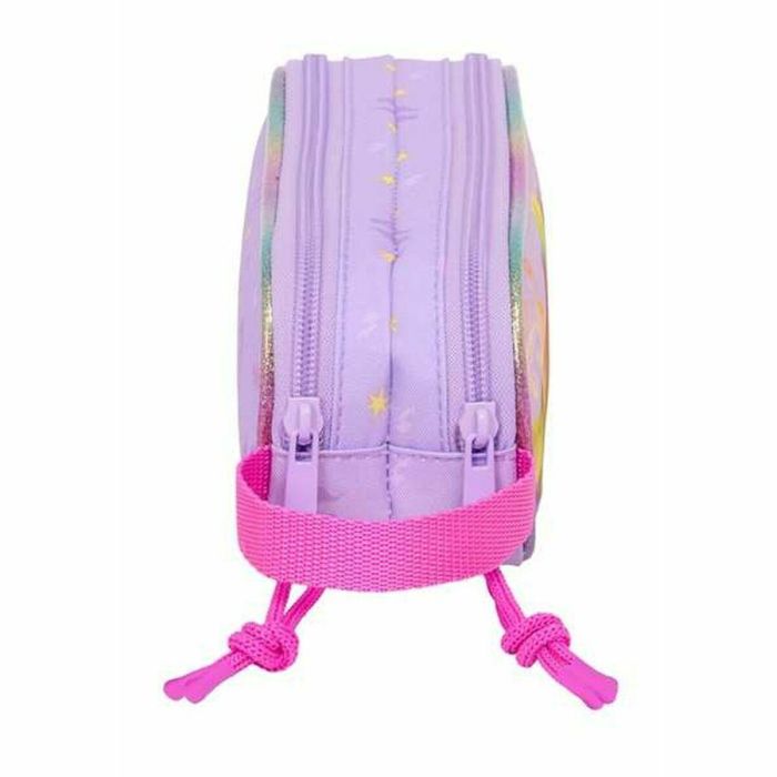 Portatodo Doble Unicorn Academy Lila 21 x 8 x 6 cm 1
