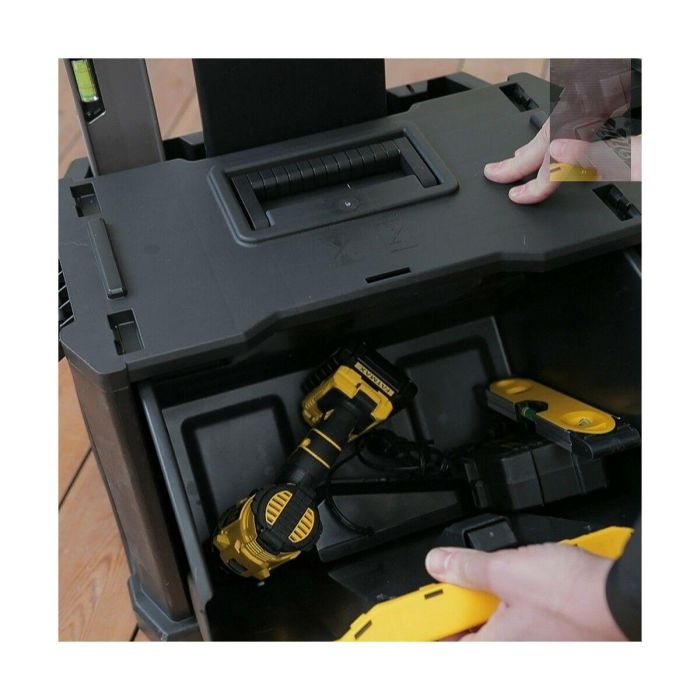 Stanley 1-79-206 Taller Móvil Modular para Herramientas con 4 Cajones, Asa Telescópica y Ruedas Robustas, Polipropileno 4 Stanley 1-79-206 Taller Móvil Modular para Herramientas con 4 Cajones, Asa Telescópica y Ruedas Robustas, Polipropileno 4