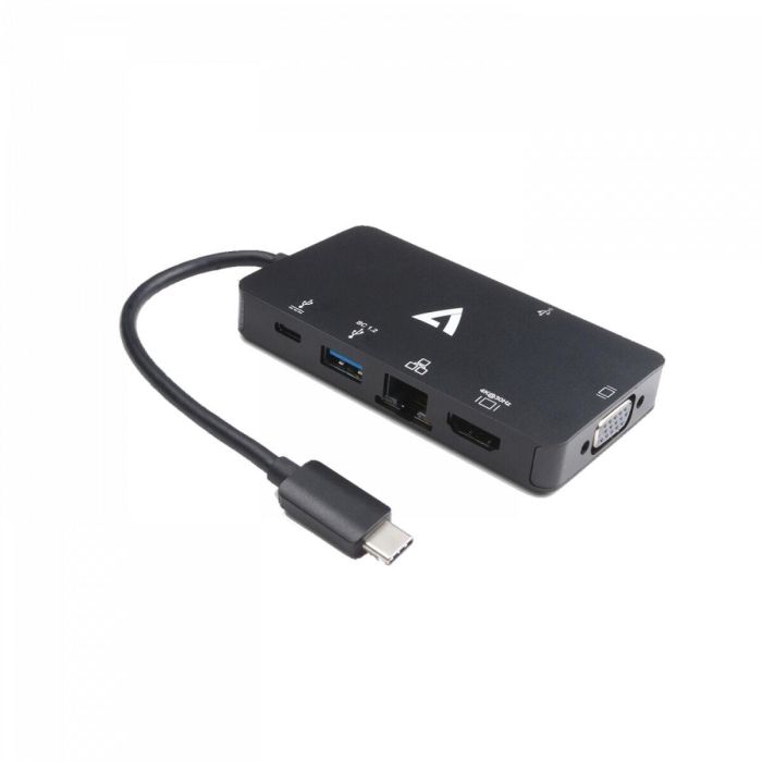 Hub USB V7 V7UC-U3CRJ45HDVG-BLK Negro 1 Hub USB V7 V7UC-U3CRJ45HDVG-BLK Negro 1
