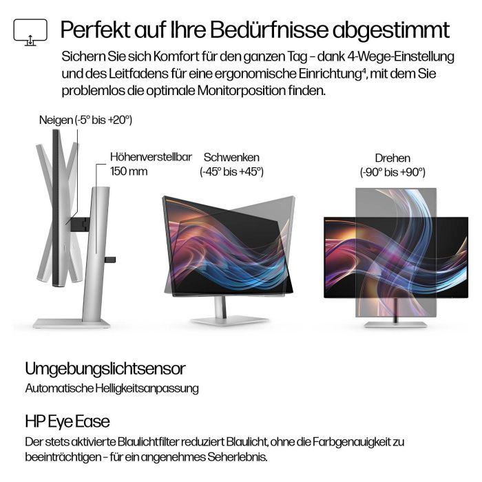 HP Monitor 727pk IPS 4K 3840x2160@60Hz 27 Pulgadas Thunderbolt 4 Pro Negro