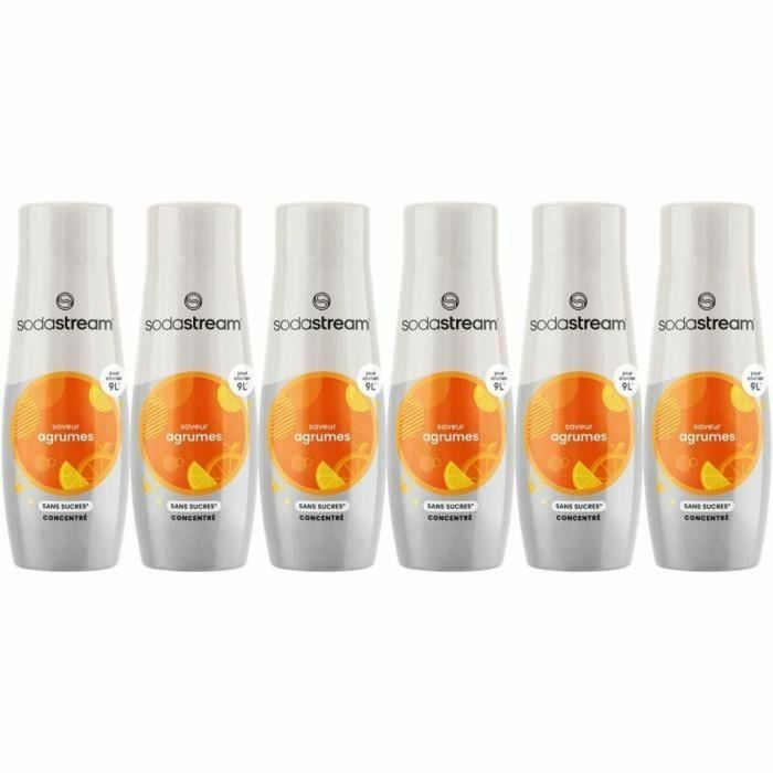 Sodastream SOD7290116748672 - Pack de 6 Concentrados Cítricos Sin Azúcar 440ml - Rinde hasta 54L de Bebidas