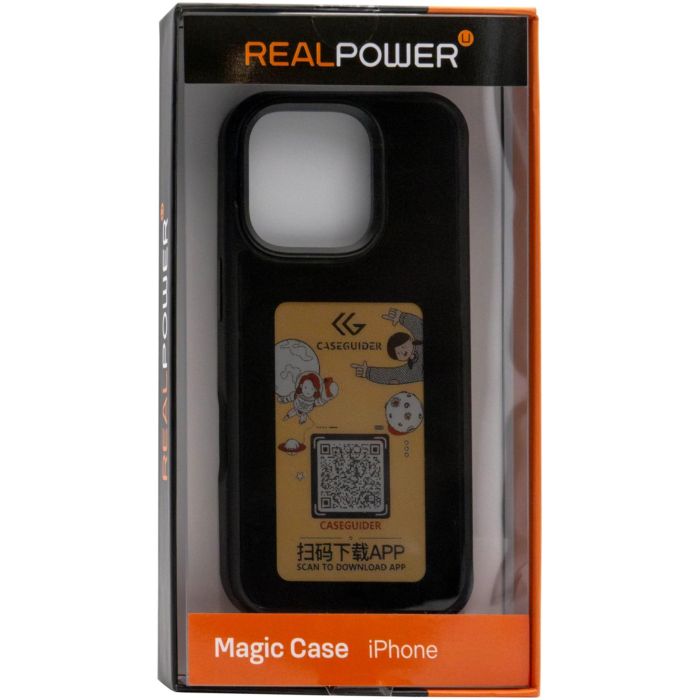 Realpower 504405 Funda Magic Case para iPhone 16 con Display a color, compatible con Magsafe - Negra 1 Realpower 504405 Funda Magic Case para iPhone 16 con Display a color, compatible con Magsafe - Negra 1