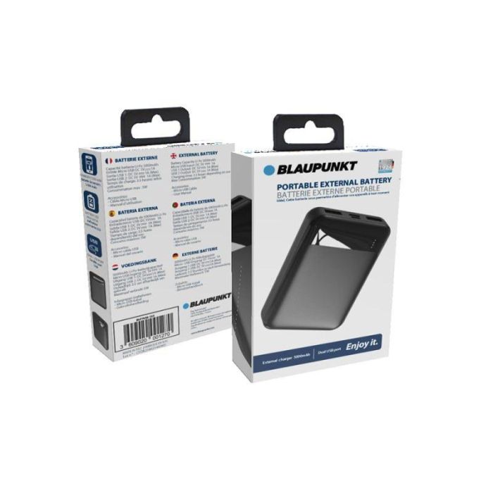 BLAUPUNKT Powerbank 5000 mAh 5W con Entrada/Salida USB Tipo-C - Carga Rápida y Portátil