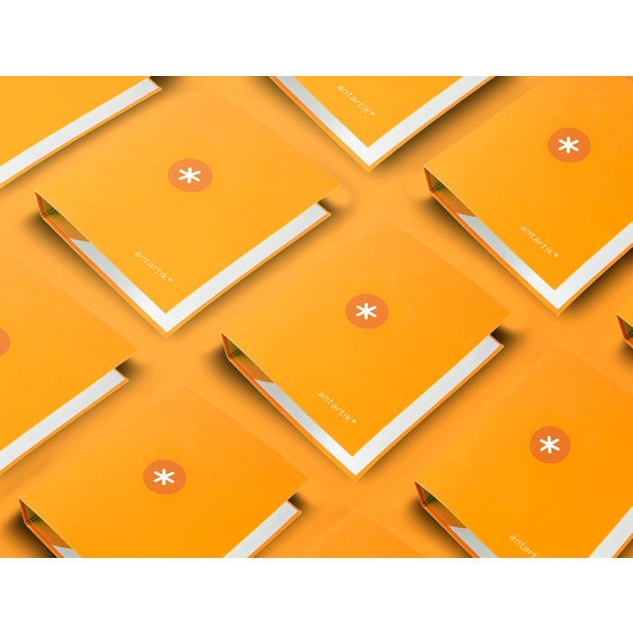 Antartik Carpeta 4 anillas 40 mm mixtas antartik a4 forrada color mostaza 10