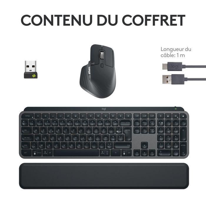 Logitech MX Keys S Combo Performance con MX Master 3S, Teclado MX Keys S, Reposamuñecas MX Palm Rest - Serie Master Logitech MX Keys S Combo Performance con MX Master 3S, Teclado MX Keys S, Reposamuñecas MX Palm Rest - Serie Master
