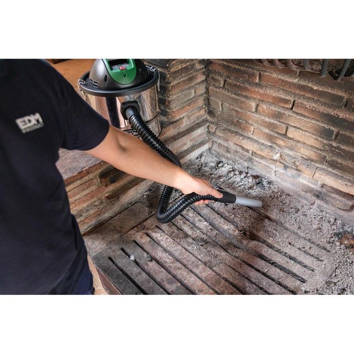 Koma Tools Aspiradora de Cenizas AS-800 800W 10L Cromado/Verde/Negro Filtro Lavable 3