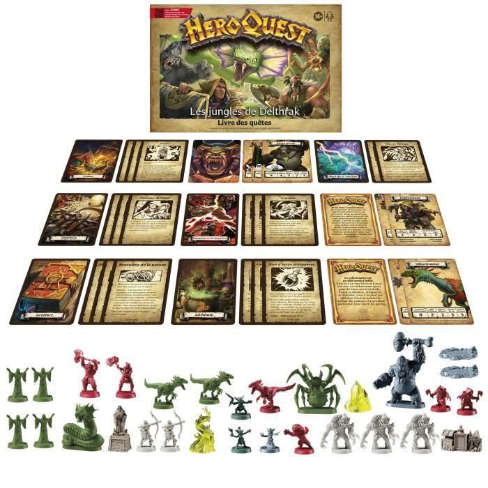 HeroQuest, paquete de misiones Jungles of Delthrak, juegos de rol para 2 a 5 jugadores, mayores de 14 años, se requiere sistema de juego HeroQuest 1 HeroQuest, paquete de misiones Jungles of Delthrak, juegos de rol para 2 a 5 jugadores, mayores de 14 años, se requiere sistema de juego HeroQuest 1