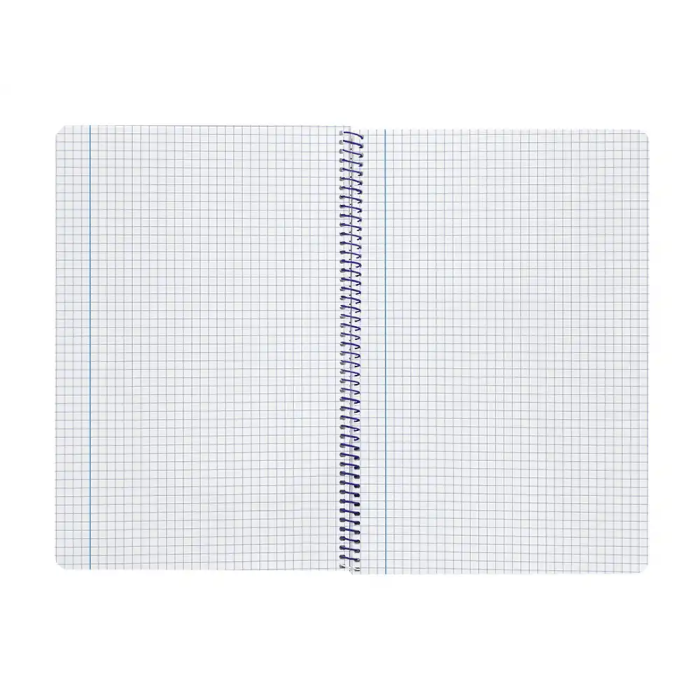 Liderpapel Cuaderno espiral A4 Smart tapa blanda 80 hojas 75gr cuadro 4mm con margen negro 6