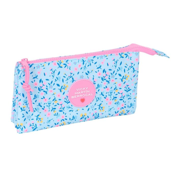 Portatodo Triple Vicky Martín Berrocal Paraíso Rosa Azul claro 22 x 12 x 3 cm 0 Portatodo Triple Vicky Martín Berrocal Paraíso Rosa Azul claro 22 x 12 x 3 cm 0