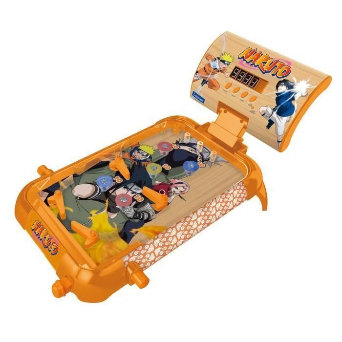 Lexibook LEX3380743091976 Máquina de pinball electrónica de mesa Naruto con sonidos, luces y puntuación en pantalla 1 Lexibook LEX3380743091976 Máquina de pinball electrónica de mesa Naruto con sonidos, luces y puntuación en pantalla 1