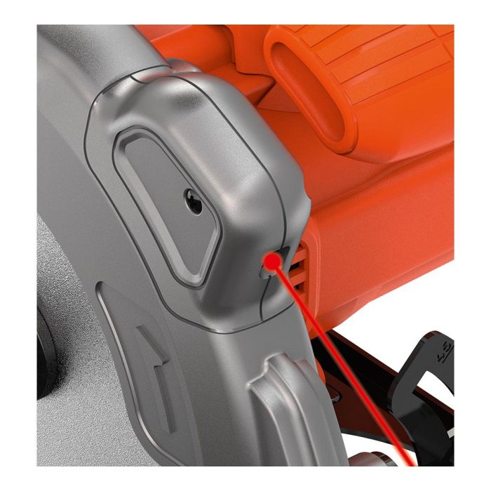 Black+Decker Sierra circular 1250W CS1250L-QS, 66mm corte, bisel 0-45°, 5300rpm, láser, disco TCT 190mm 1