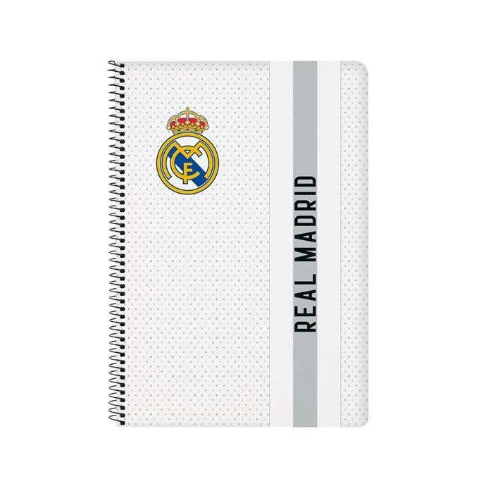 Safta Libreta Real Madrid 1ª Equip. 24/25 Folio 80 Hojas Tapa Dura 21.5x31x1 cm