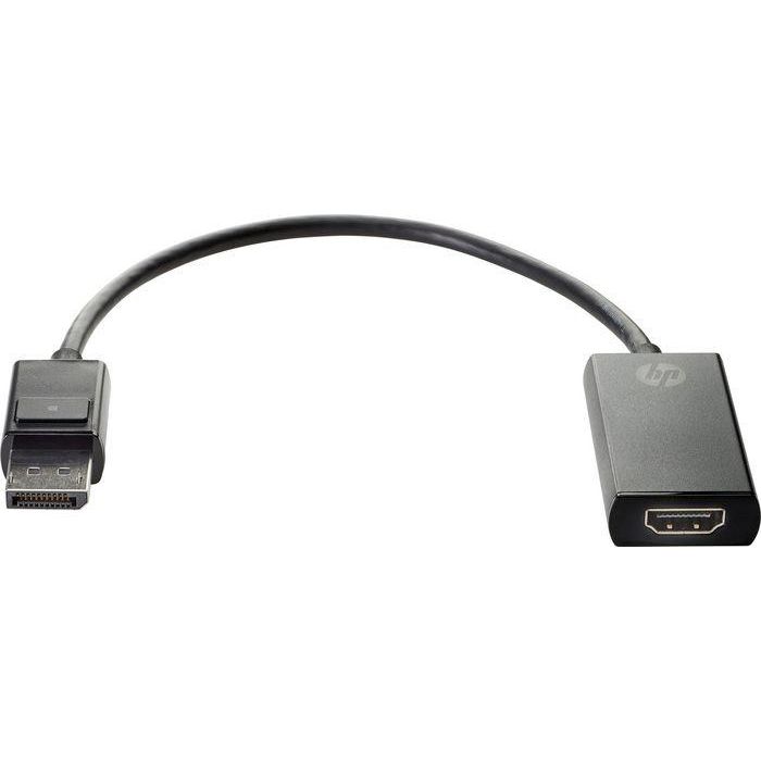 HP Adaptador DisplayPort a HDMI para Monitores y TV, Soporte True 4K UHD 60Hz, Cable Conversor Macho/Hembra Negro 1