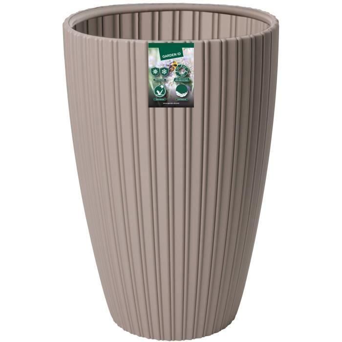 Maceta - Garden ID - Fancy - 40 x 58 cm - Para jardín, balcones o interiores - Taupe 1 Maceta - Garden ID - Fancy - 40 x 58 cm - Para jardín, balcones o interiores - Taupe 1