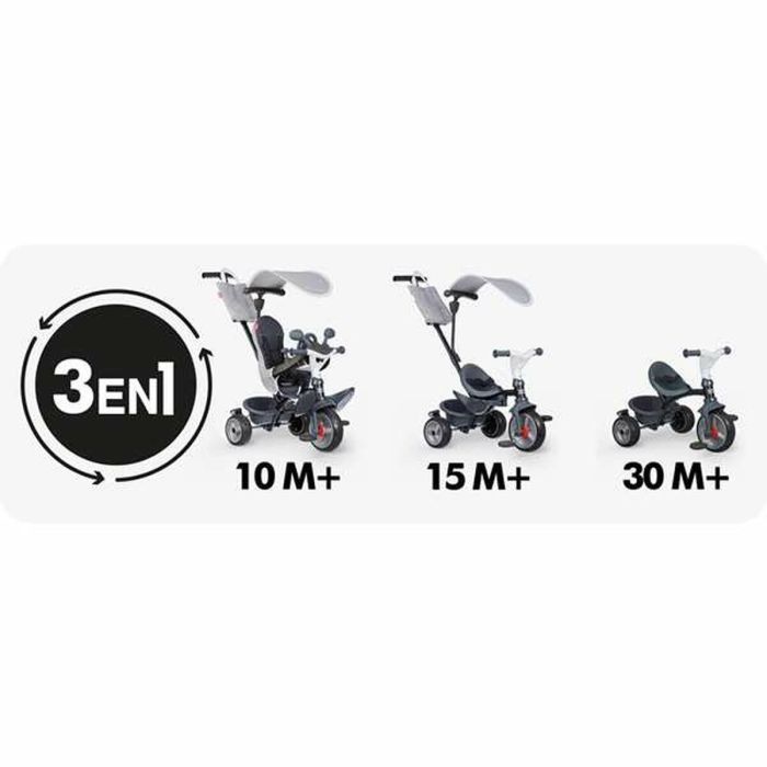 Smoby SMO741503 Triciclo Baby Driver Gris 16